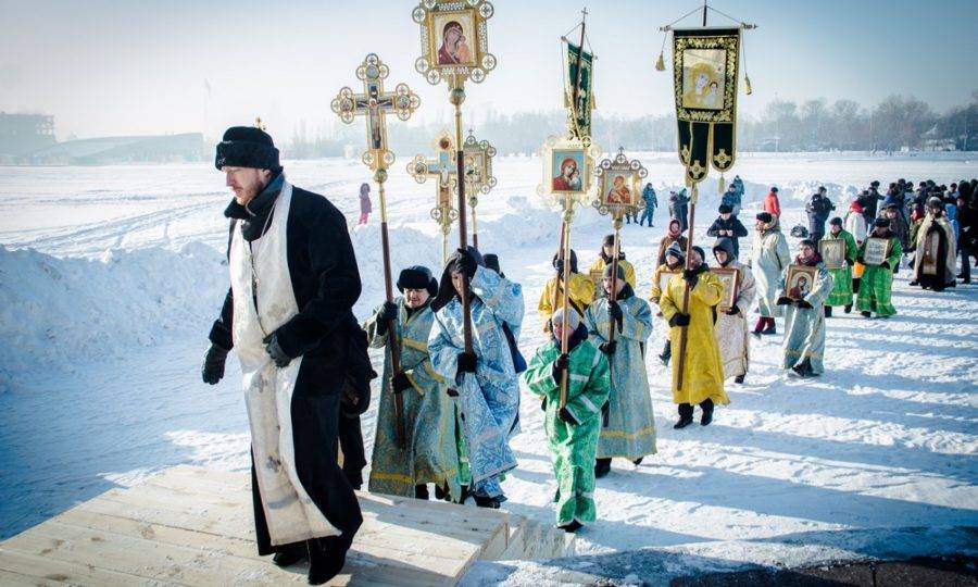 Крестный ход на Иордань в Астане на праздник Крещения Господня
