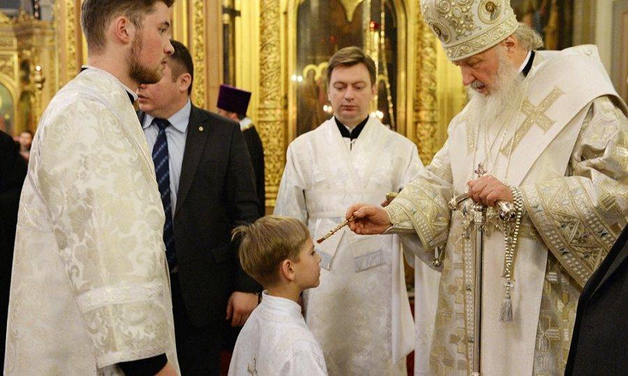 В праздник Крещения Господня, Святейший Патриарх Московский и всея Руси Кирилл