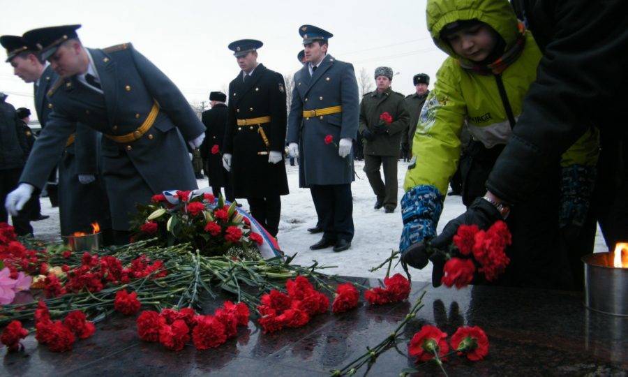 Торжественное открытие памятника интернационалистам в Пушкине
