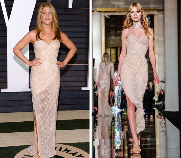 Фото: DR Дженнифер Энистон в Versace