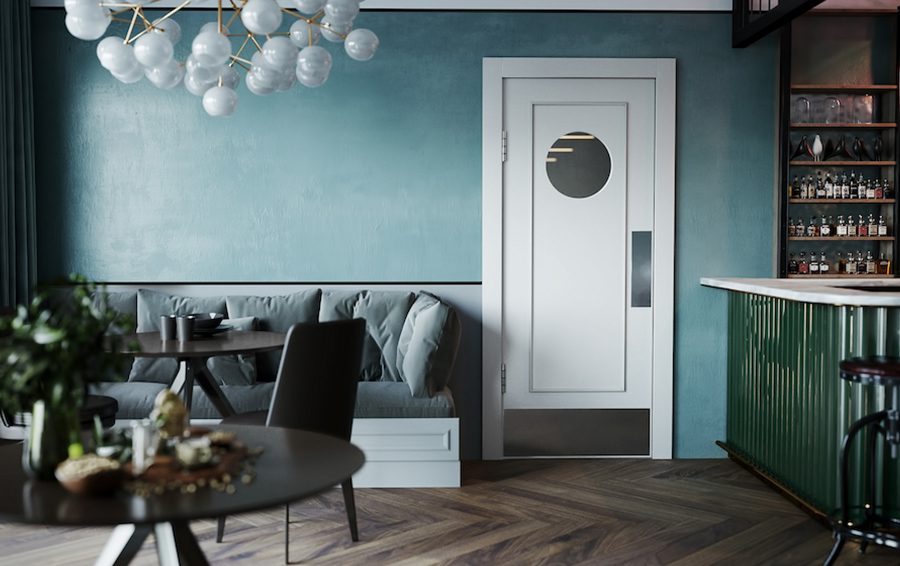Фото: alto-door.ru маятниковые двери 2