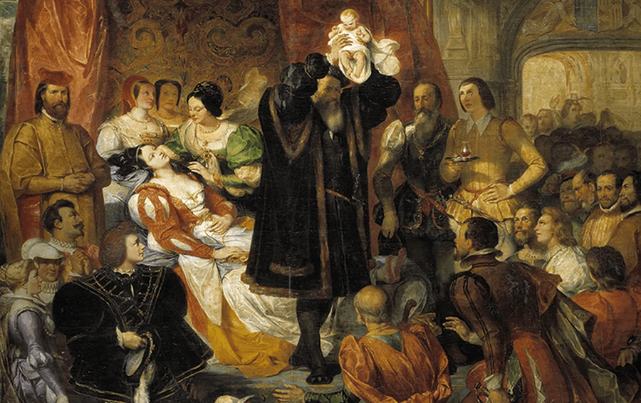 Фото: Naissance d'Henri IV как рожали королевы